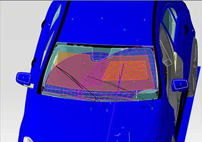 Calculate the wiped area on the windshield in CAVA Wiper