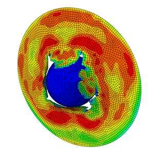 abaqus tutorial ball plate impact